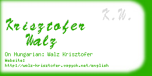 krisztofer walz business card